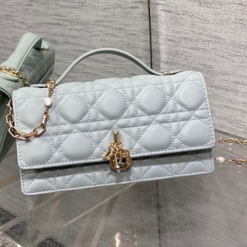 Luxury Diormy mini 21 light cloud blue lambskin