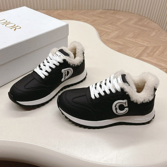 Luxury DiorC'est  Luxury DiorSneaker Fleece Lining Black Lambskin
