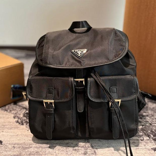 Luxury Prada32 BACKPACK IN BLACK RE-NYLON