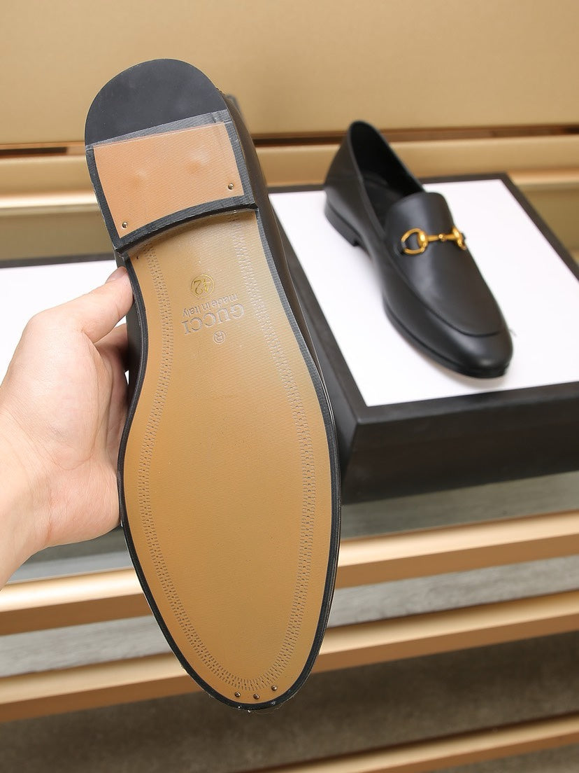 Luxury Gucci gg loafer black calfskin