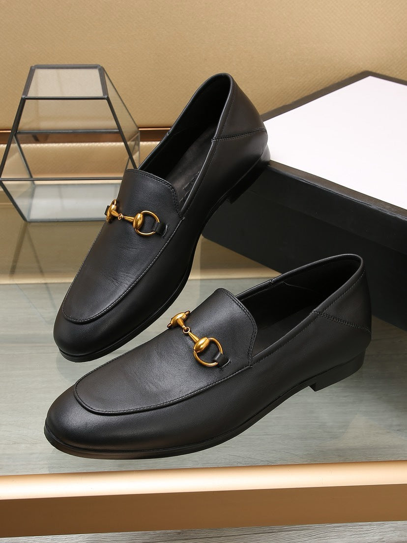 Luxury Gucci gg loafer black calfskin