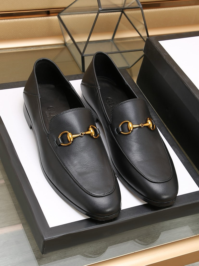 Luxury Gucci gg loafer black calfskin