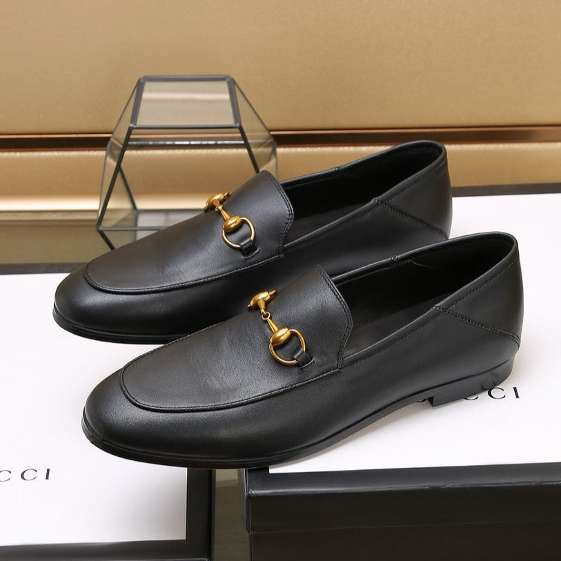 Luxury Gucci gg loafer black calfskin