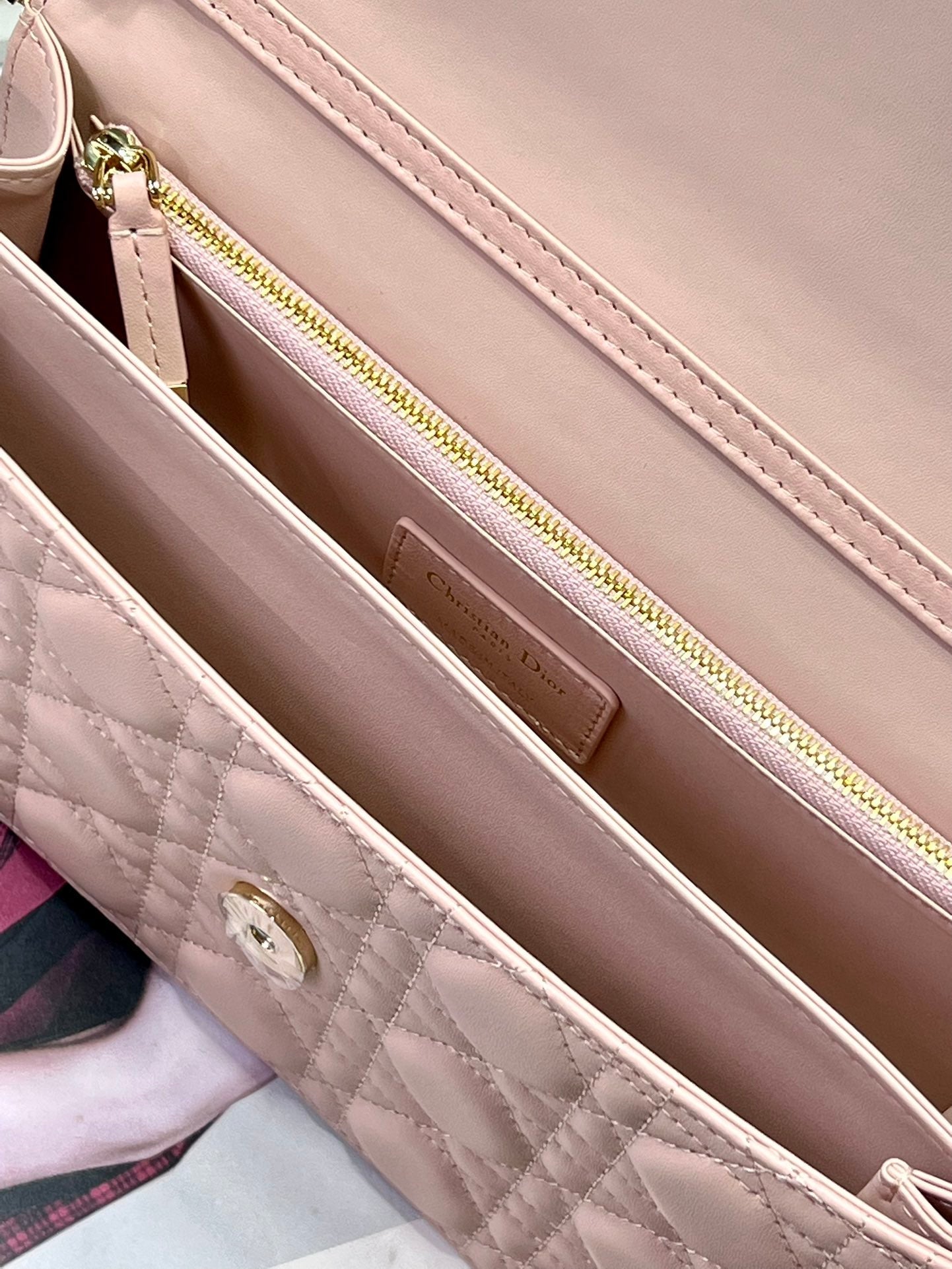 Luxury DiorMY 24 TOP HANDLE BAG PASTEL PINK LAMBSKIN