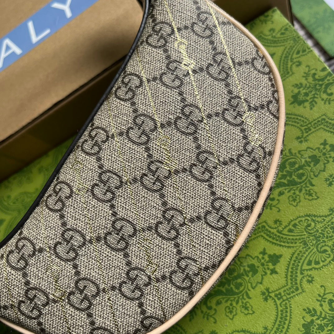 Luxury Gucci OPHIDIA GG 20 MINI BAG IN KHAKI BEIGE CANVAS