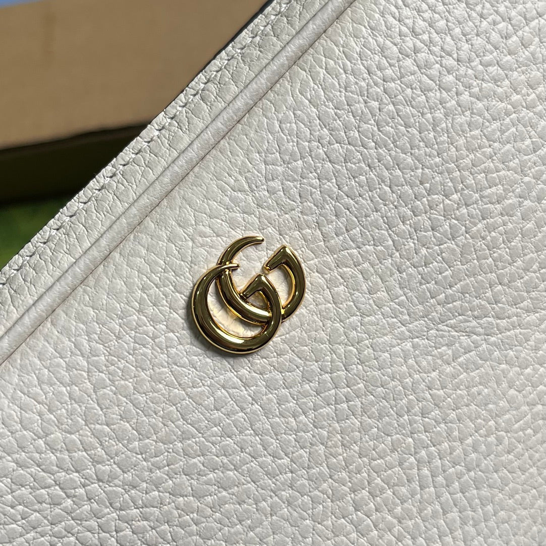 Luxury Gucci GG MARMONT MINI 18 BAG IN WHITE CALFSKIN