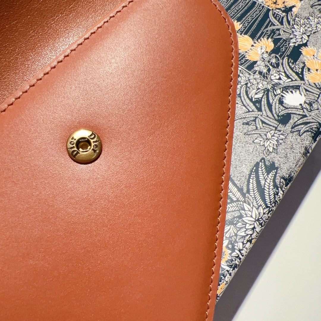 Luxury Diorsaddle removable pouch brown calfskin belt