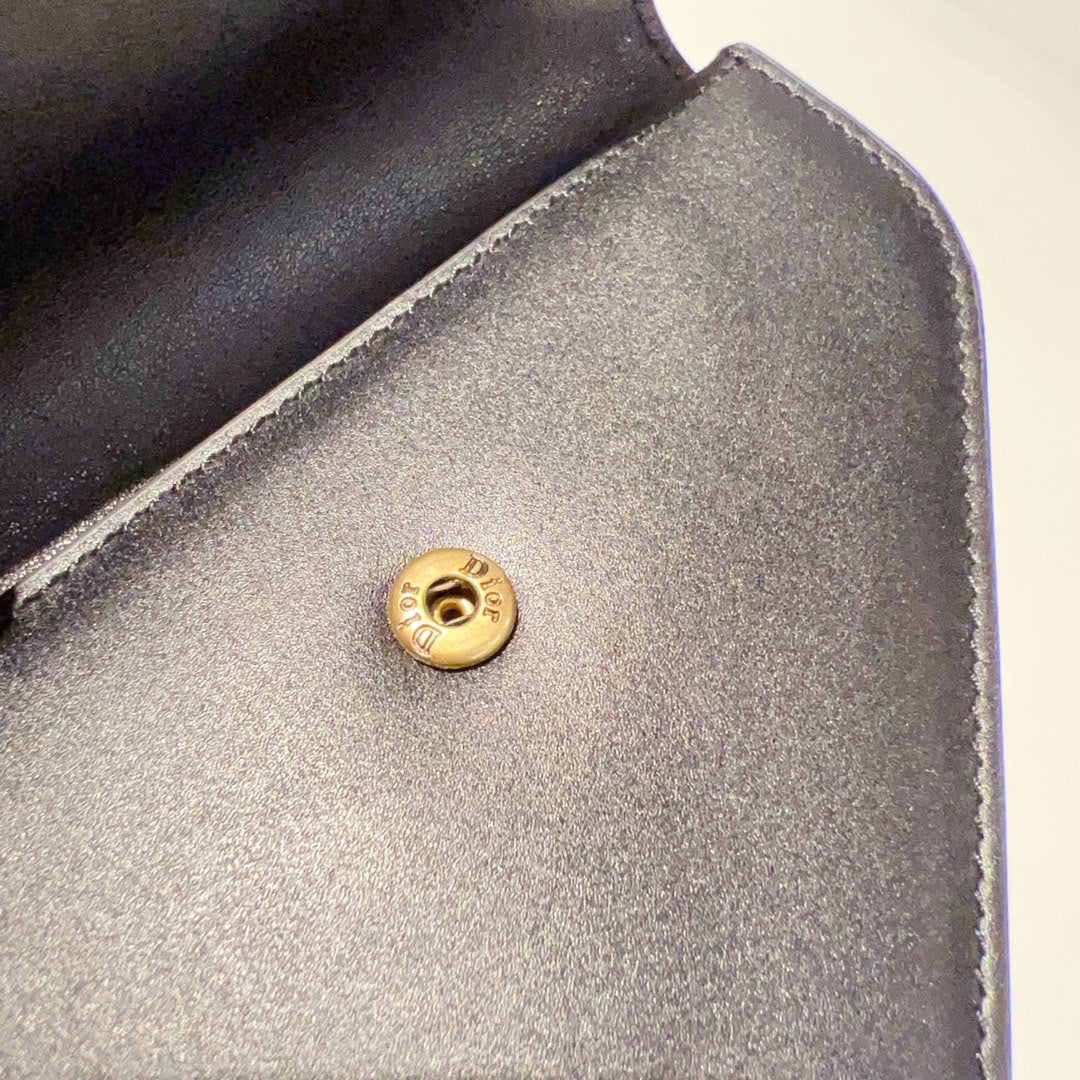 Luxury Diorsaddle removable pouch black calfskin belt