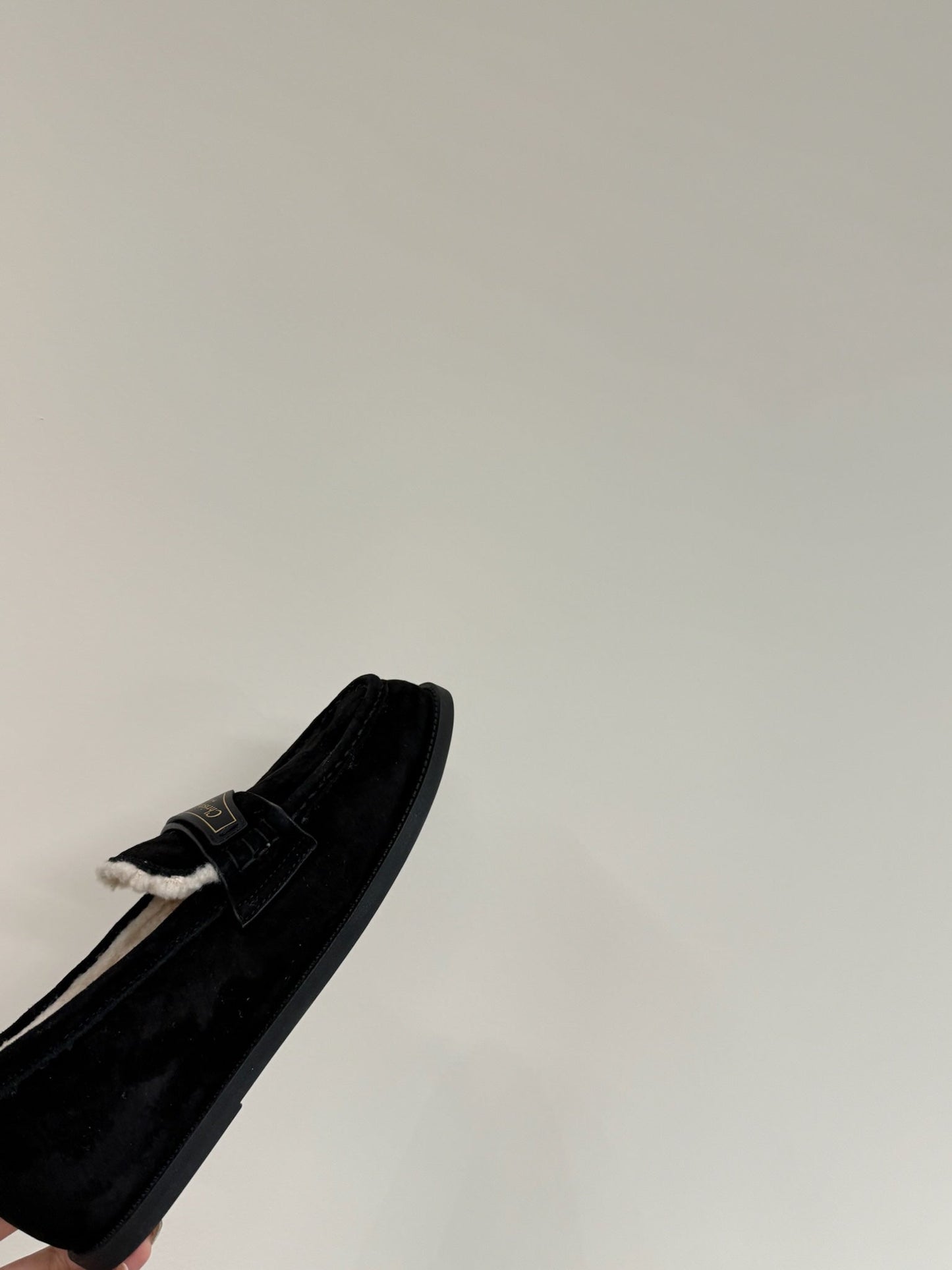 Luxury DiorLoafers In Black Suede And Fleece Lining 109293