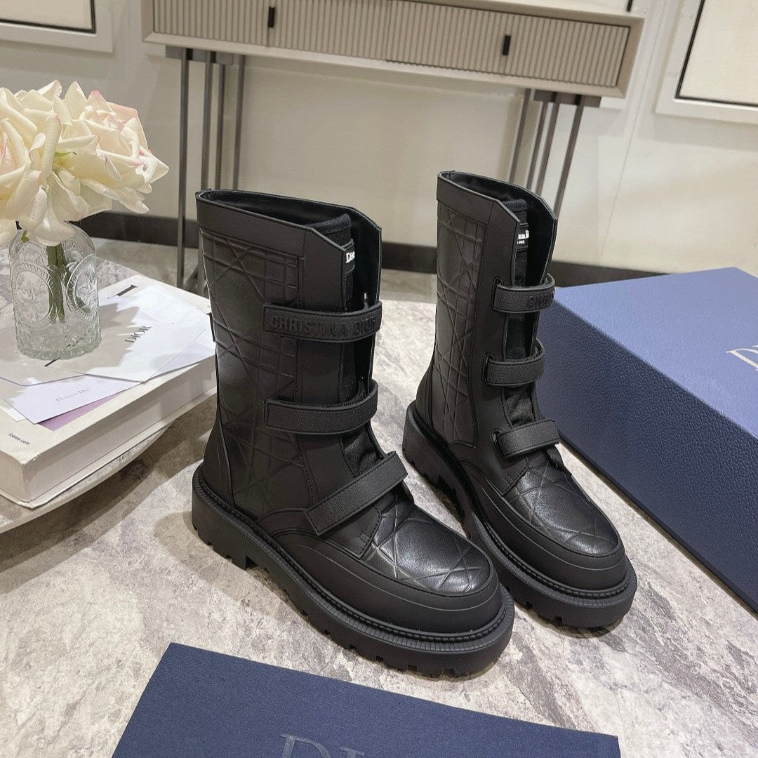 Luxury Dior DIORanger Ankle Boot 45mm Black Calfskin