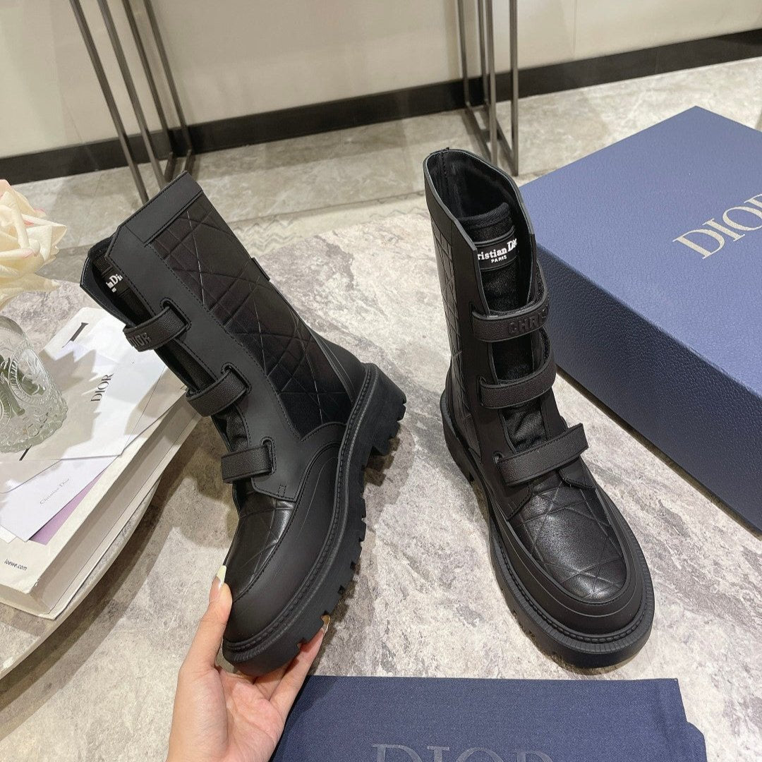 Luxury Dior DIORanger Ankle Boot 45mm Black Calfskin