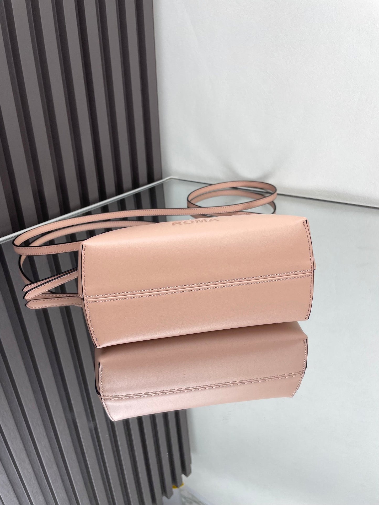 Luxury FendiBY THE WAY MINI 18 IN ROSE FOG EMBOSSED CALFSKIN GOLD HARDWARE
