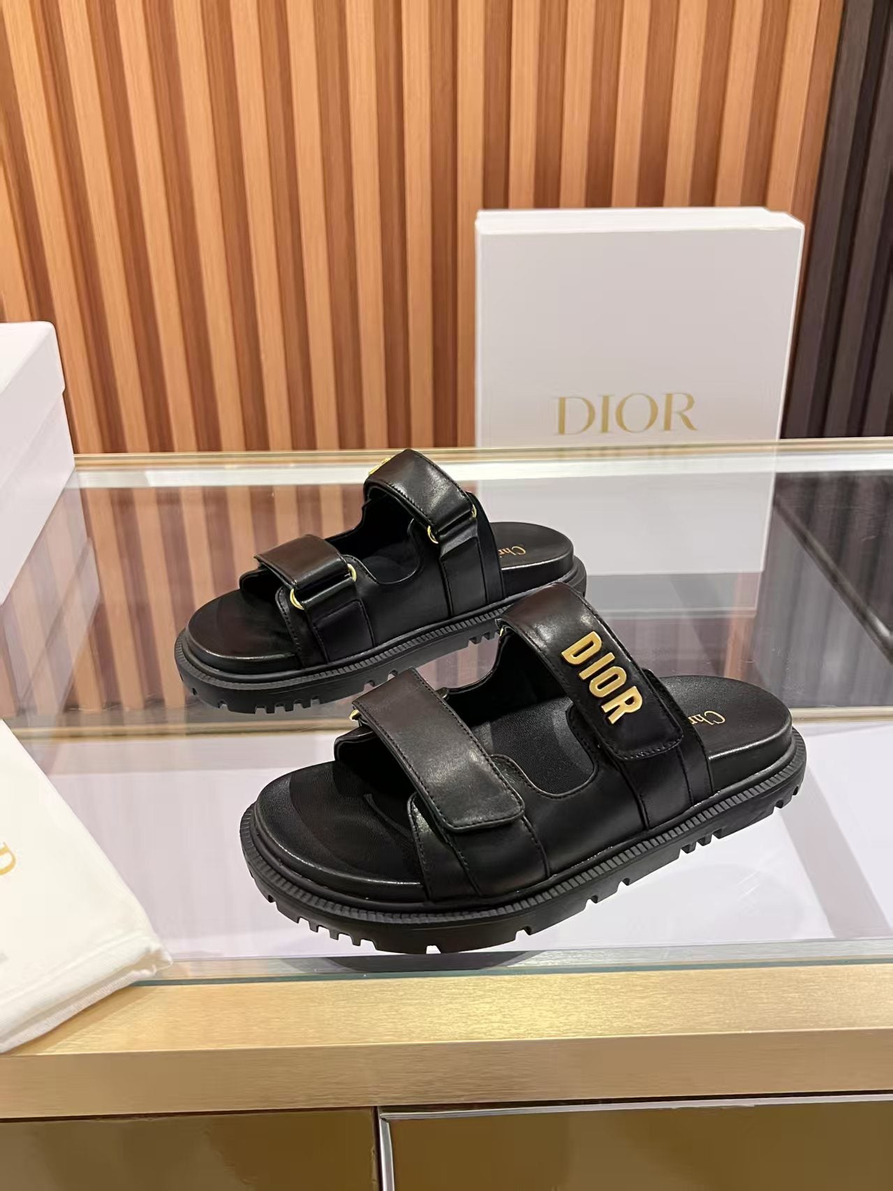 Luxury Dior DIORact Slide Lambskin and Canvas 242450