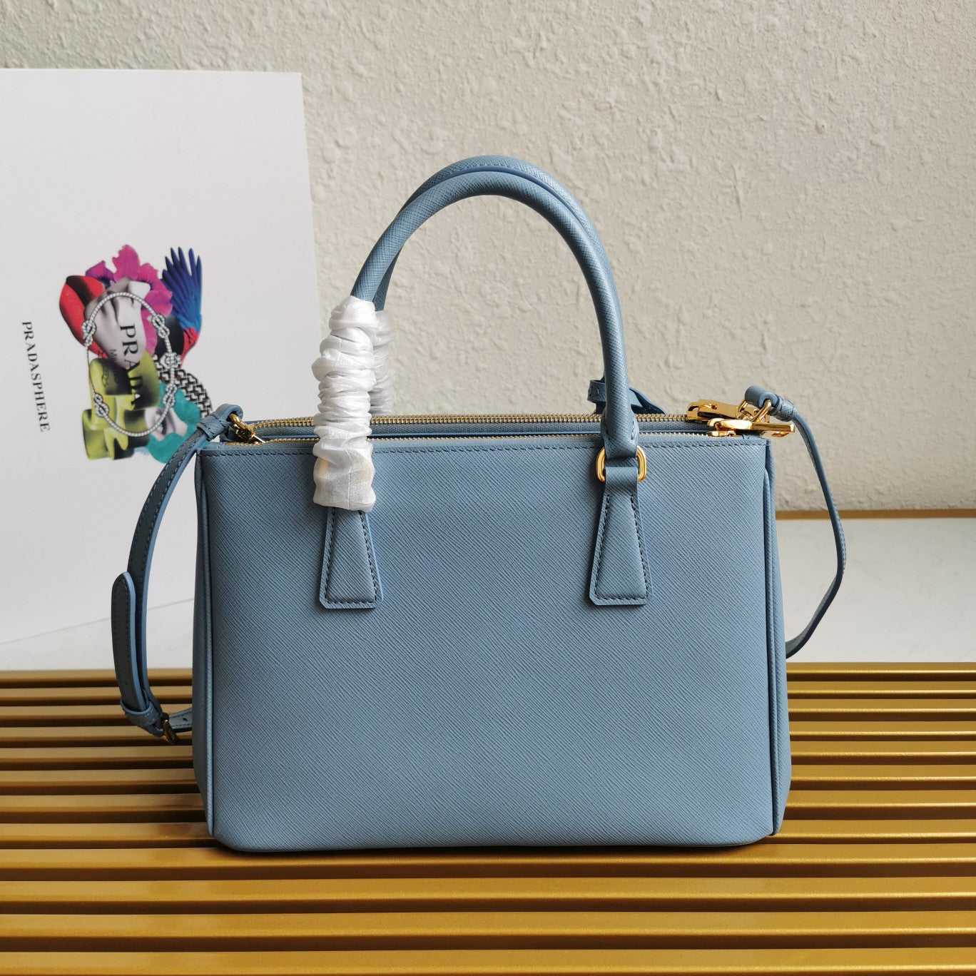 Luxury PradaGALLERIA 28 BAG IN SAPPHIRE BLUE SAFFIANO LEATHER