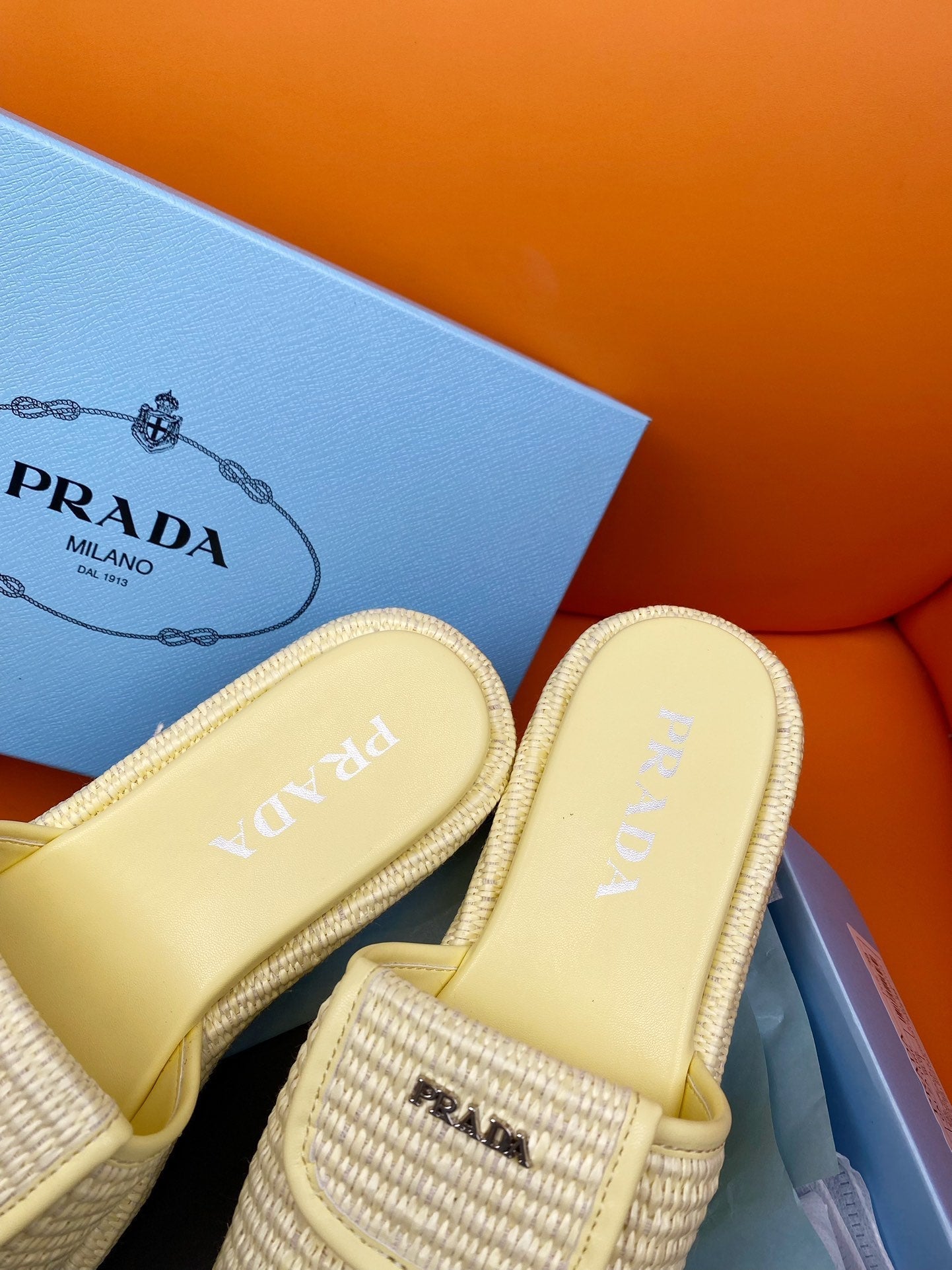Luxury PradaCrochet Mule 20 Vanilla