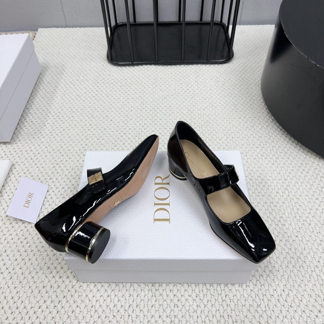 Luxury DiorMiss  Luxury DiorPump 45mm In Black Glossy Lambskin 995135