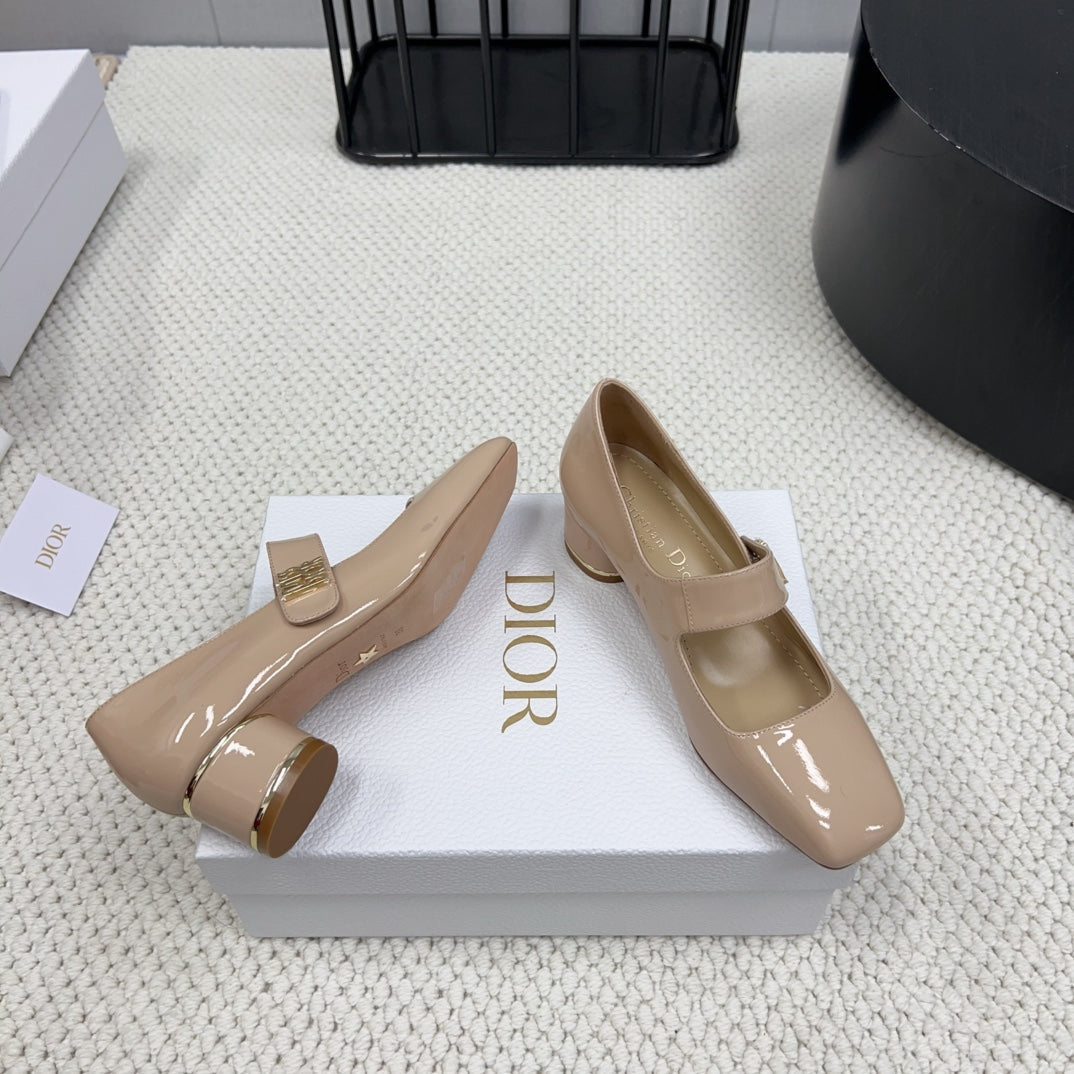 Luxury DiorMiss  Luxury DiorPump 45mm In Beige Pink Glossy Lambskin 995137