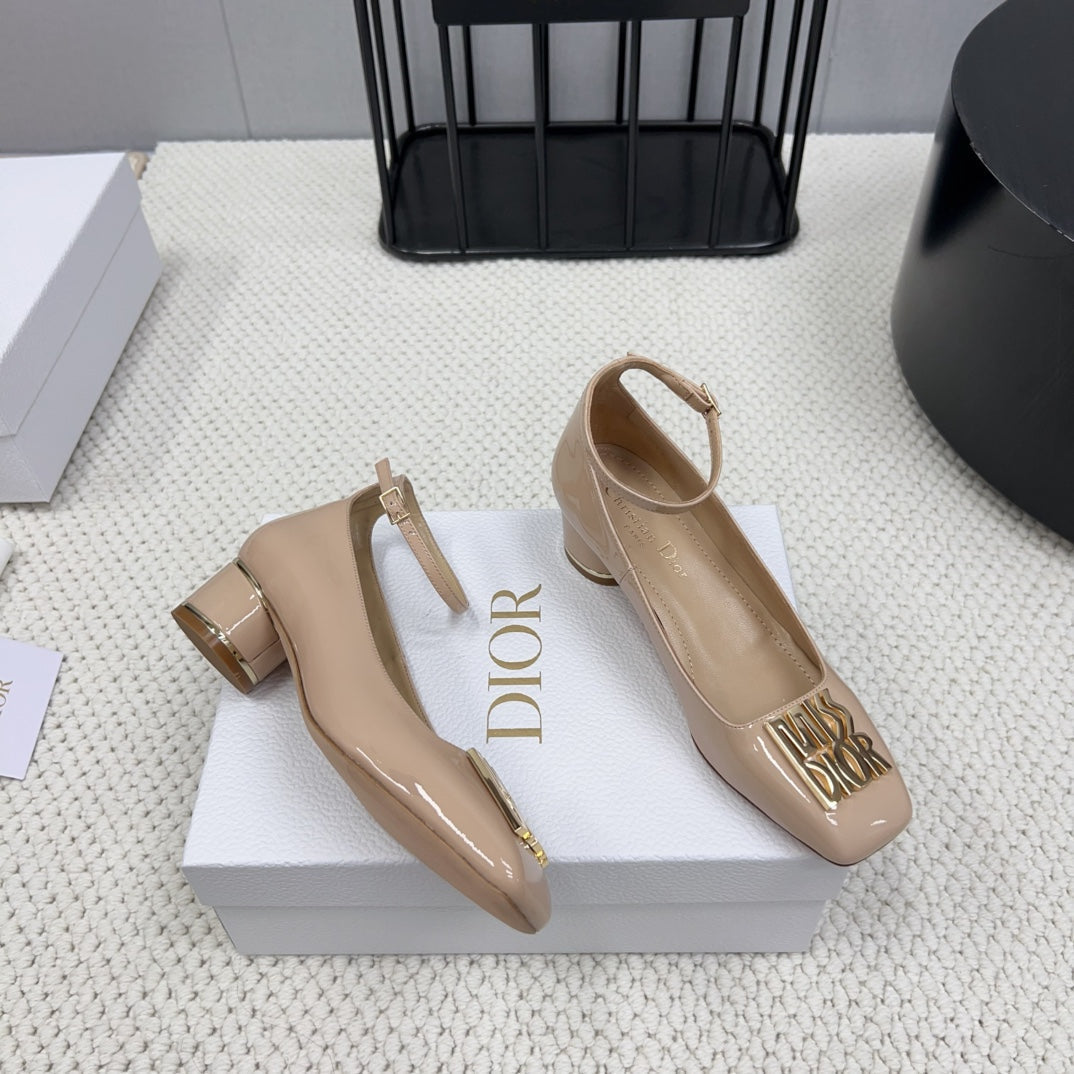 Luxury DiorMiss  Luxury DiorPump 45mm In Beige Pink Glossy Lambskin  995143