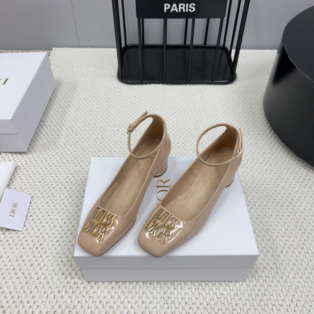 Luxury DiorMiss  Luxury DiorPump 45mm In Beige Pink Glossy Lambskin  995143