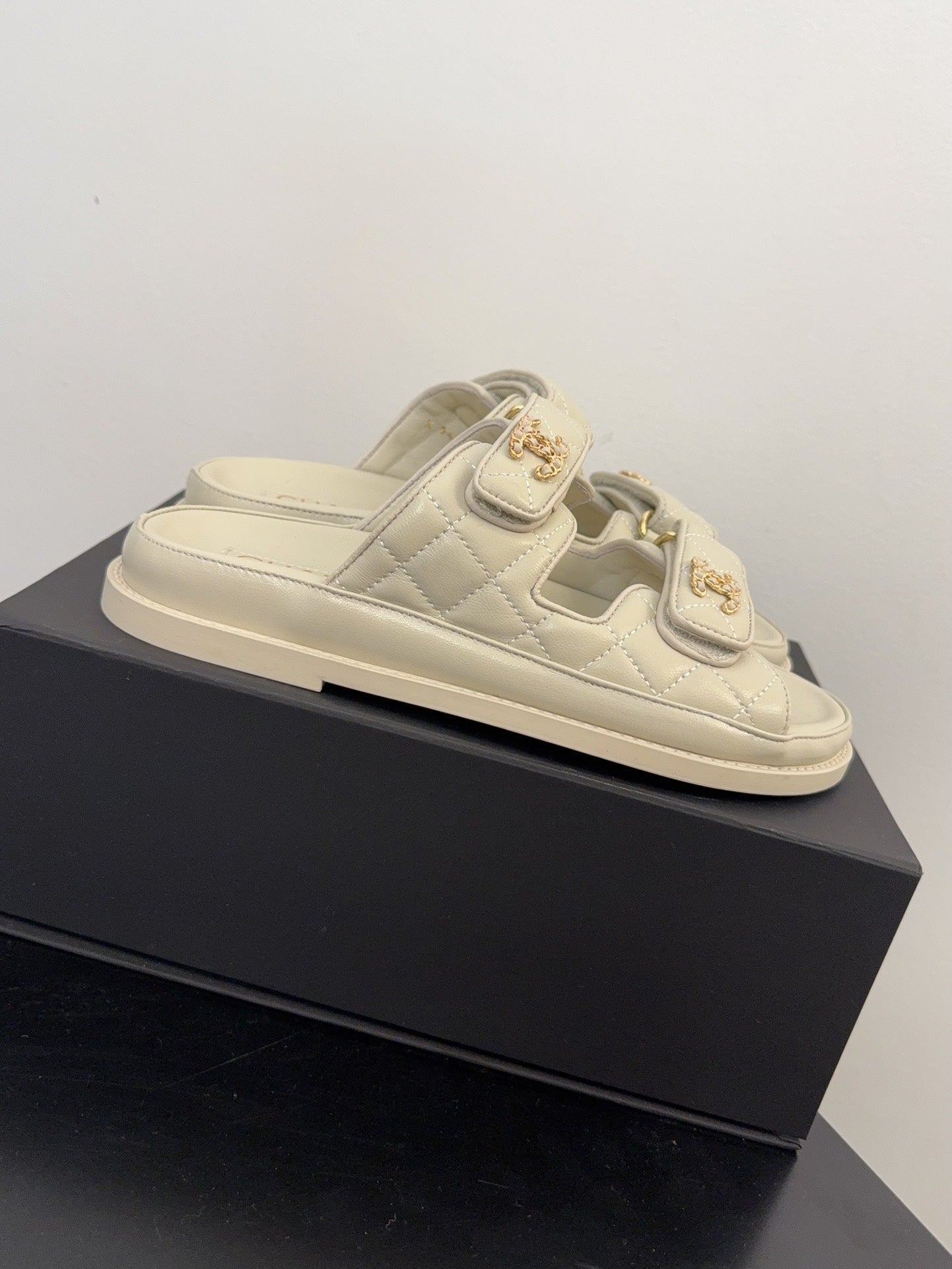 Luxury Chanel 25 Dad Sandal Mule Nude Calfskin