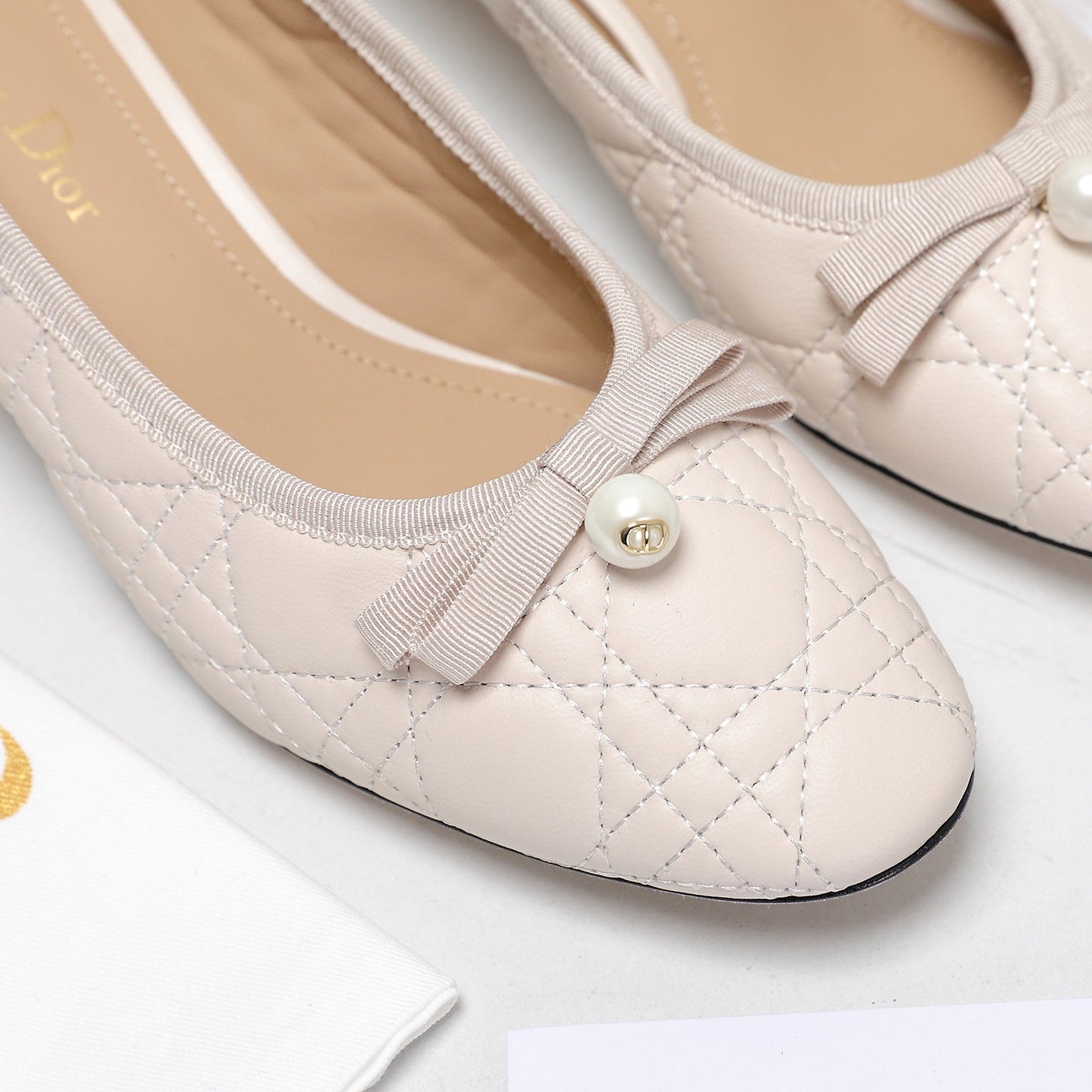 Luxury DiorPump 40mm In White Pink Quilted Calfskin 995266