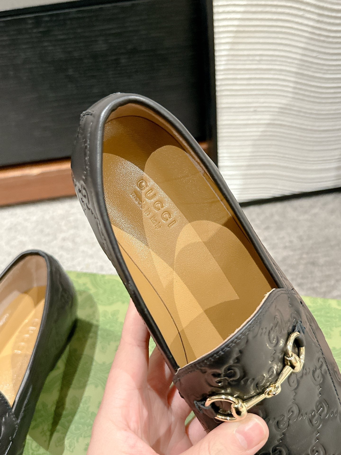 Luxury Gucci Horsebit Jordaan Loafer Black GG Leather
