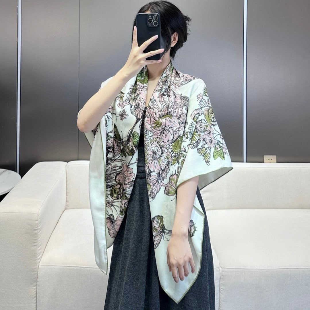 Luxury DiorSQUARE SCARF 140 CM IN COLORFUL CASHMERE AND SILK 403836