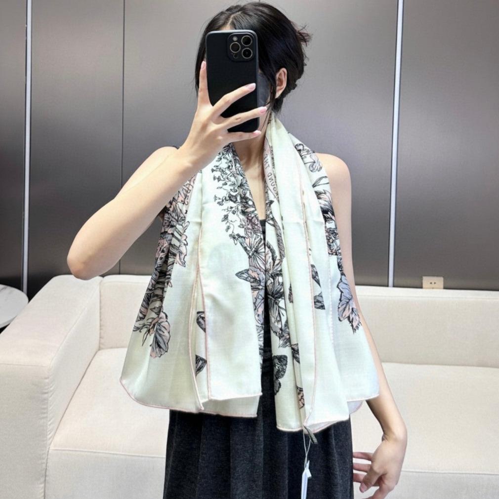 Luxury DiorSQUARE SCARF 140 CM IN COLORFUL CASHMERE AND SILK 403837