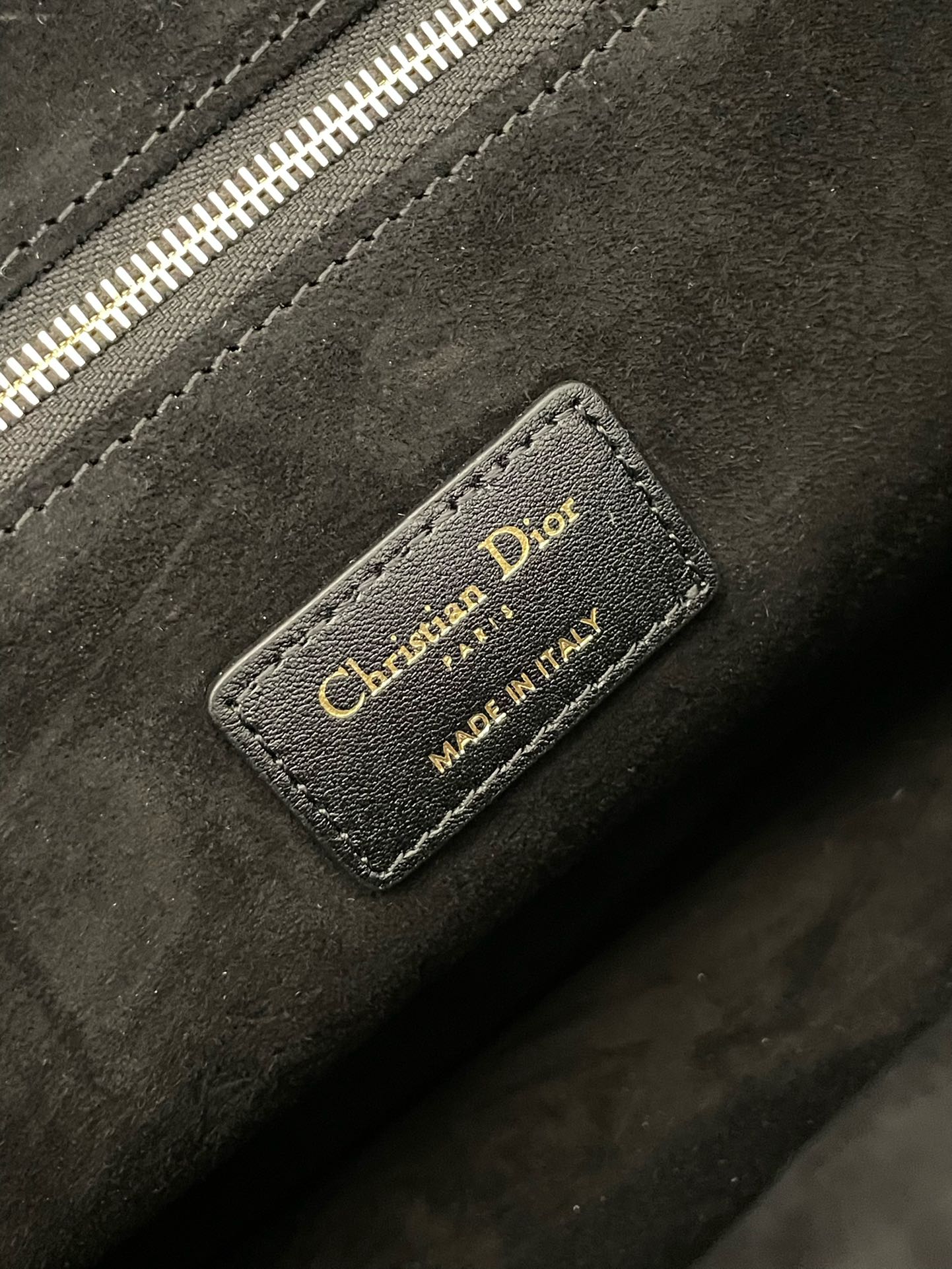Luxury Diormedium book tote 36 black lambskin gold hardware