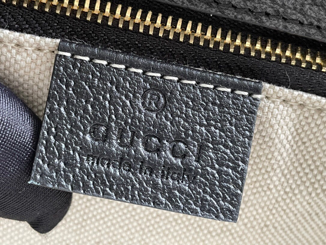 Luxury Gucci GG HORSEBIT 1955 MINI BAG 25 IN BLACK DENIM