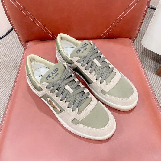 Luxury PradaDOWNTOWN SNEAKERS SAGE SUEDE