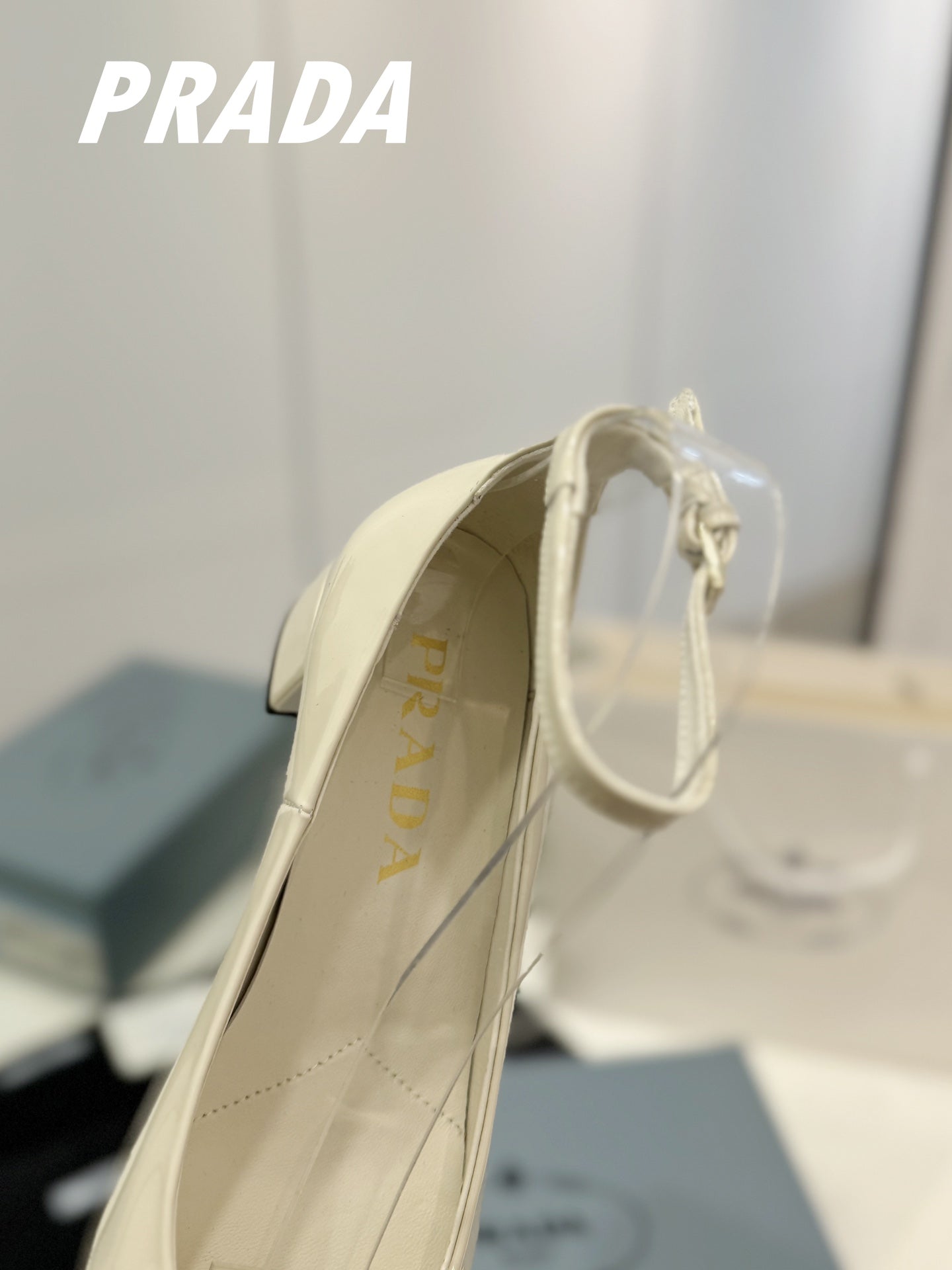 Luxury PradaBallerina Pumps 40 White Patent Calfskin