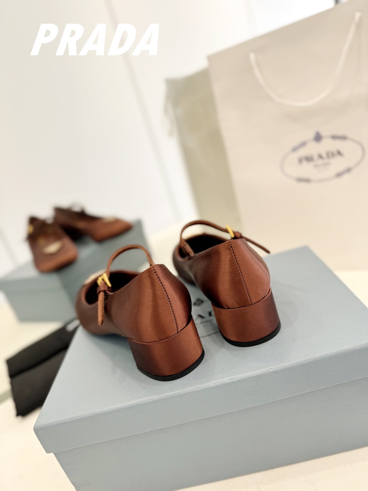 Luxury PradaBallerina Pumps 40 Rust Suede Fabric