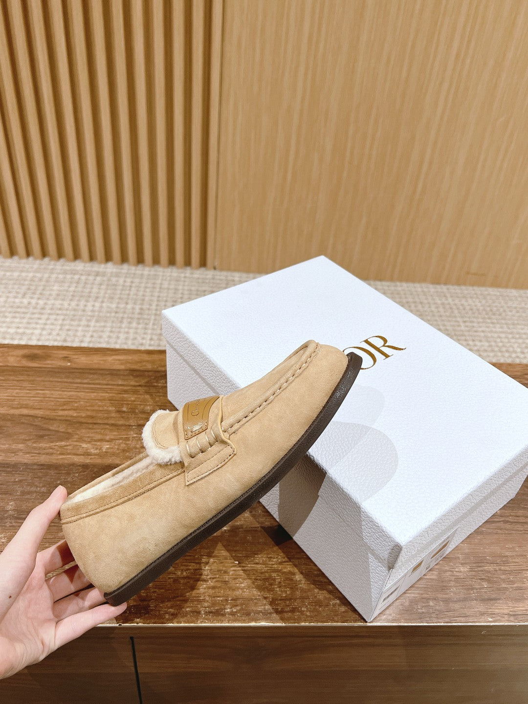 Luxury DiorLoafer In Beige Suede 101003