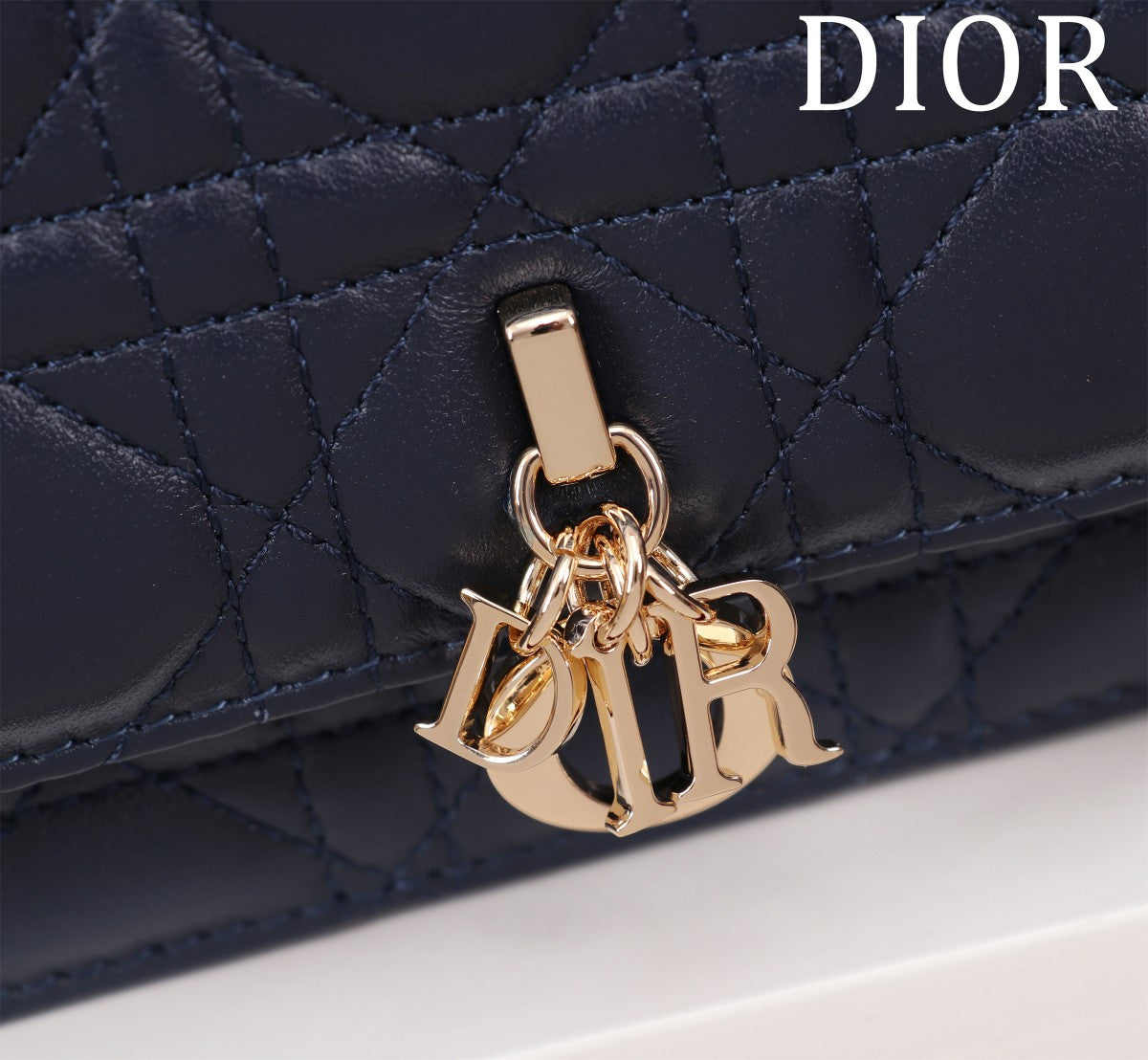 Luxury Diormy mini 21 dark blue lambskin