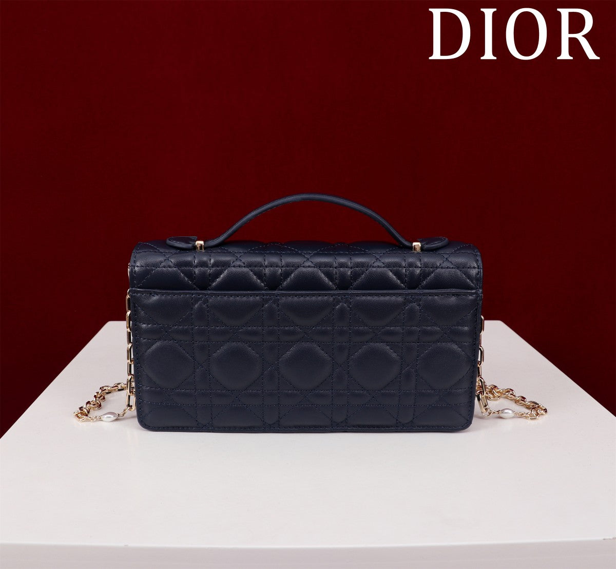 Luxury Diormy mini 21 dark blue lambskin