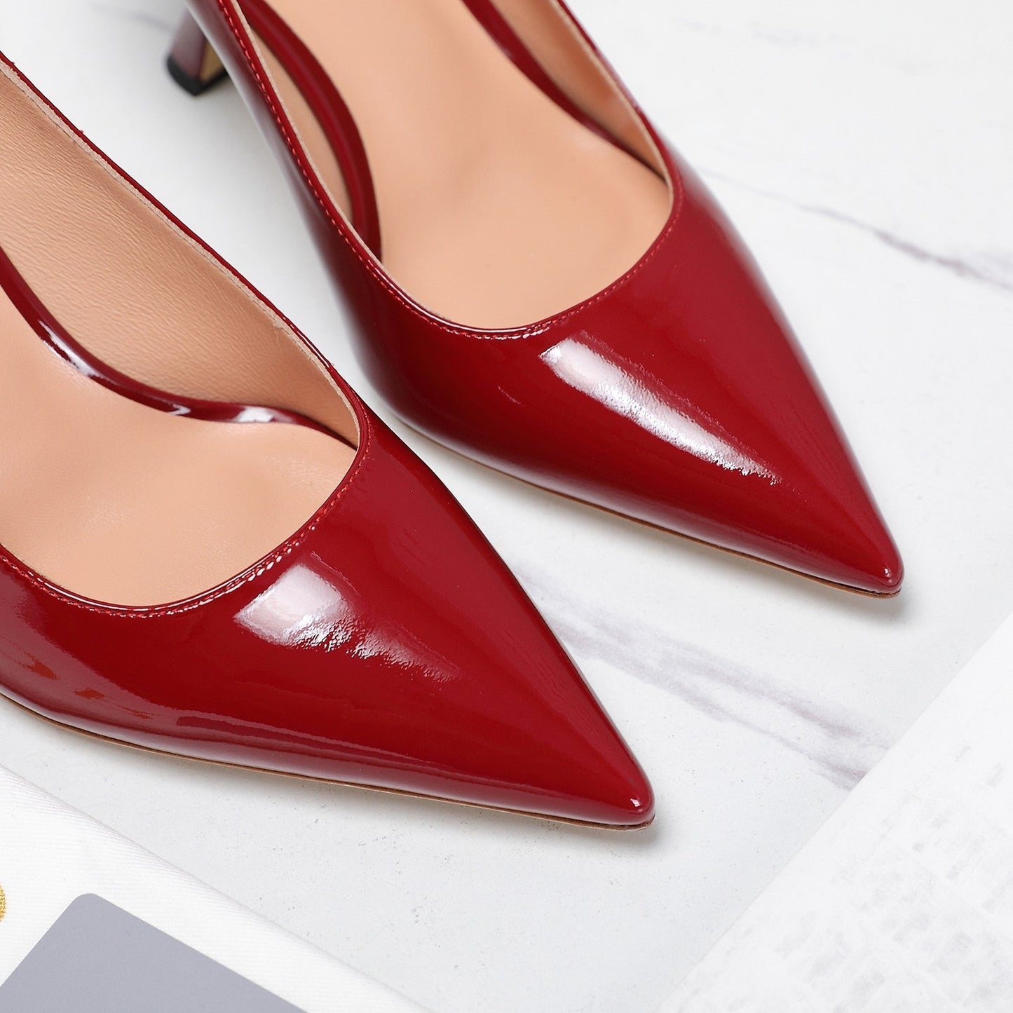 Luxury DiorTribales Pump 80mm Glossy Red Cowhide