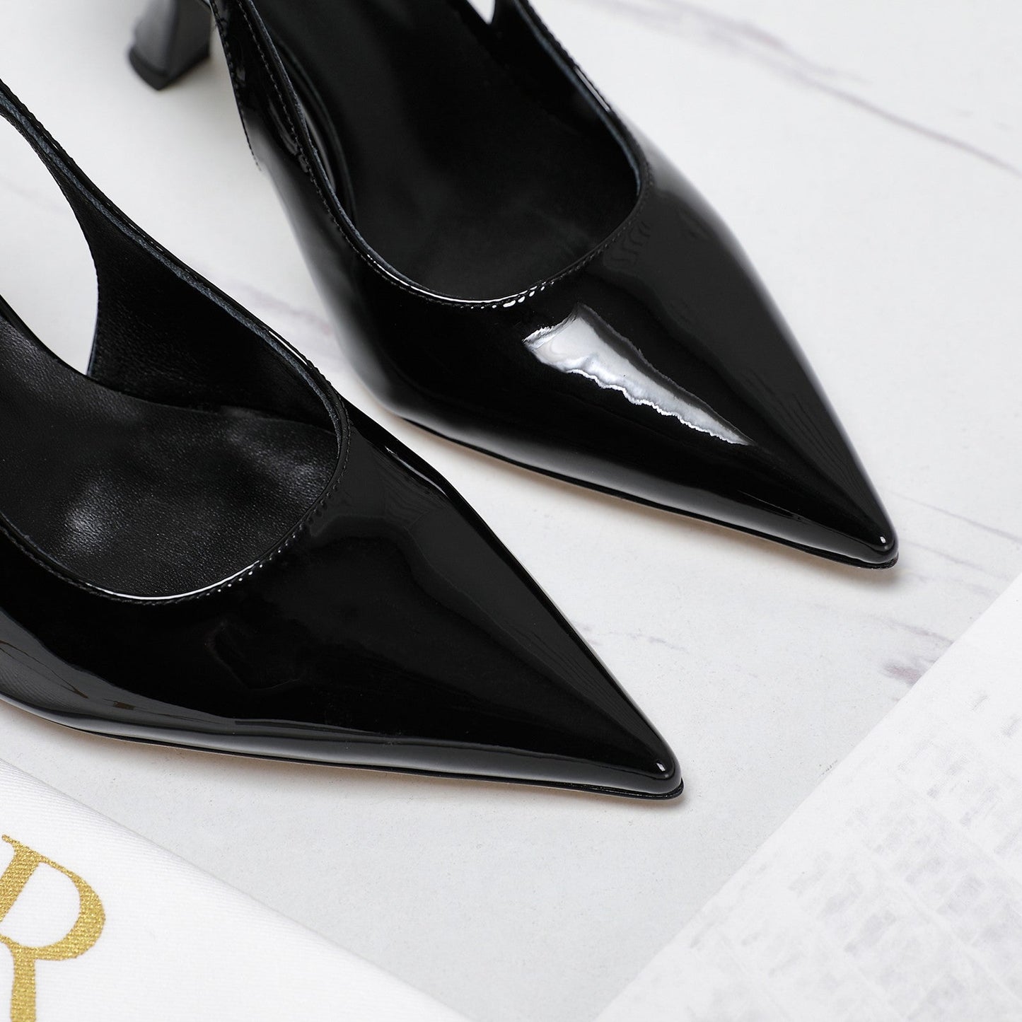Luxury DiorTribales Slingback Pump Glossy Black Cowhide
