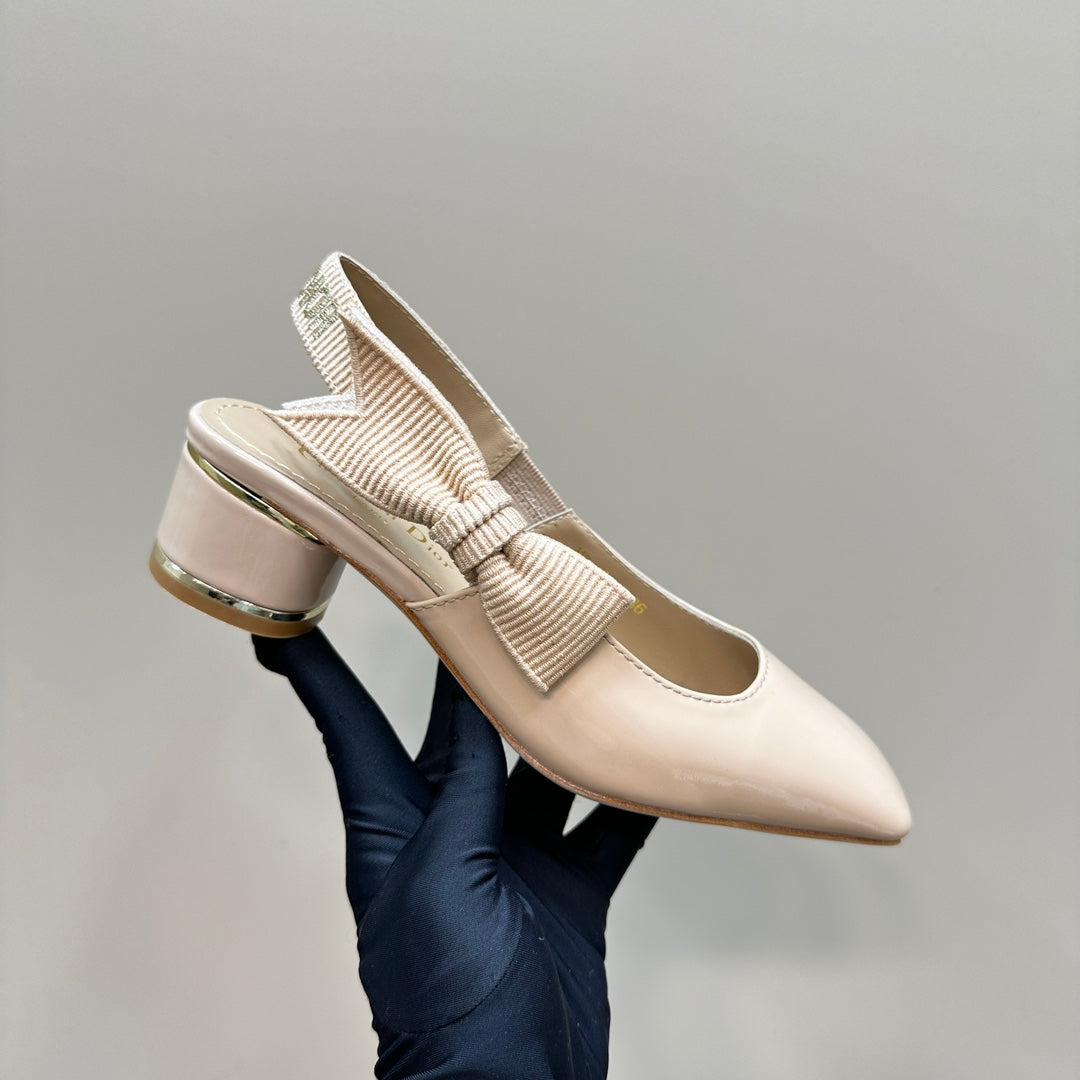Luxury DiorMiss  Luxury DiorParis Slingback Pump In Beige Glossy Cowhide 998861