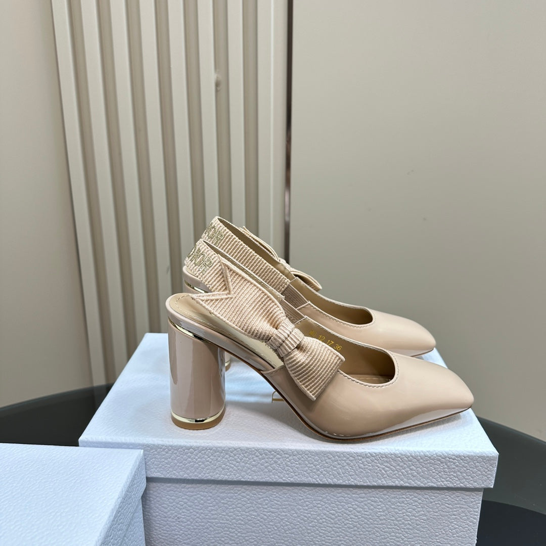 Luxury DiorMiss  Luxury DiorParis Slingback Pump In Beige Glossy Cowhide  998863