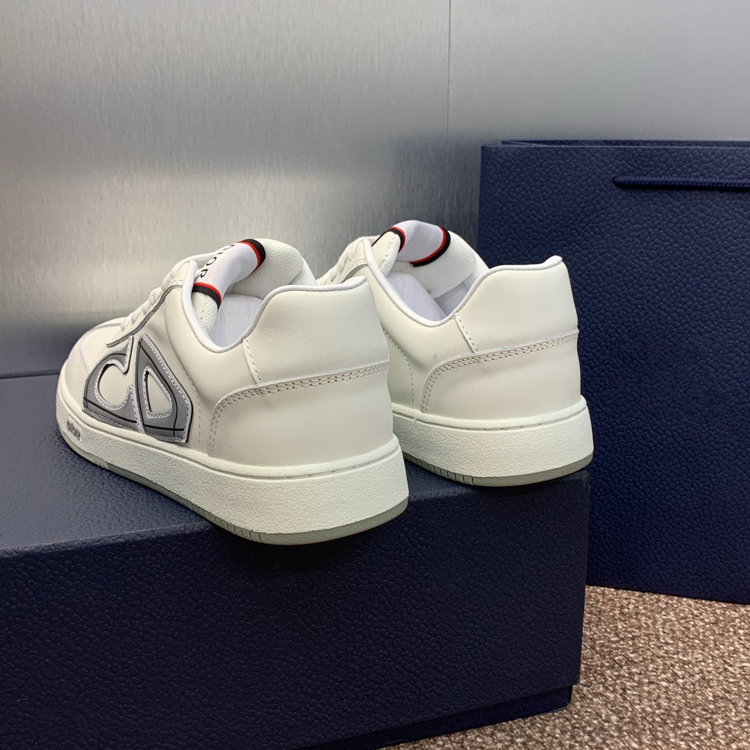 Luxury Diorhomme white grey calfskin