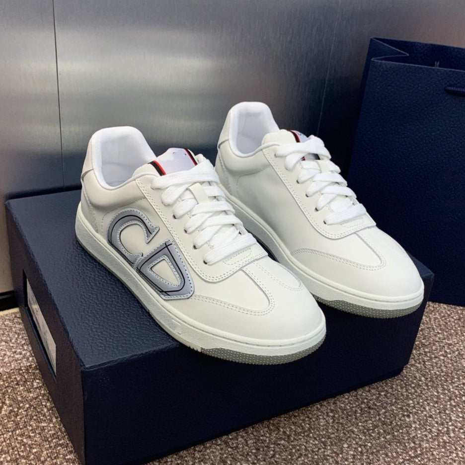 Luxury Diorhomme white grey calfskin
