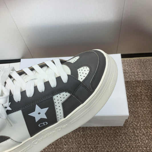 Luxury DiorStar Platform Sneaker 35mm Black Calfskin