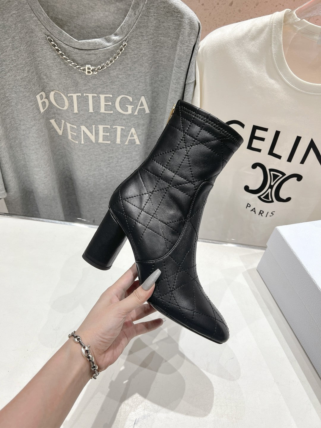 Luxury DiorAnkle Boots 85mm Black Lambskin