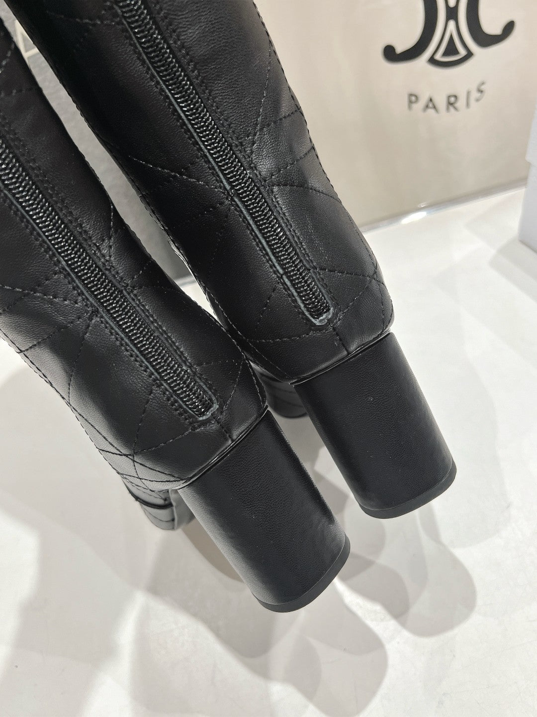 Luxury DiorHigh Boots 85mm Black Lambskin