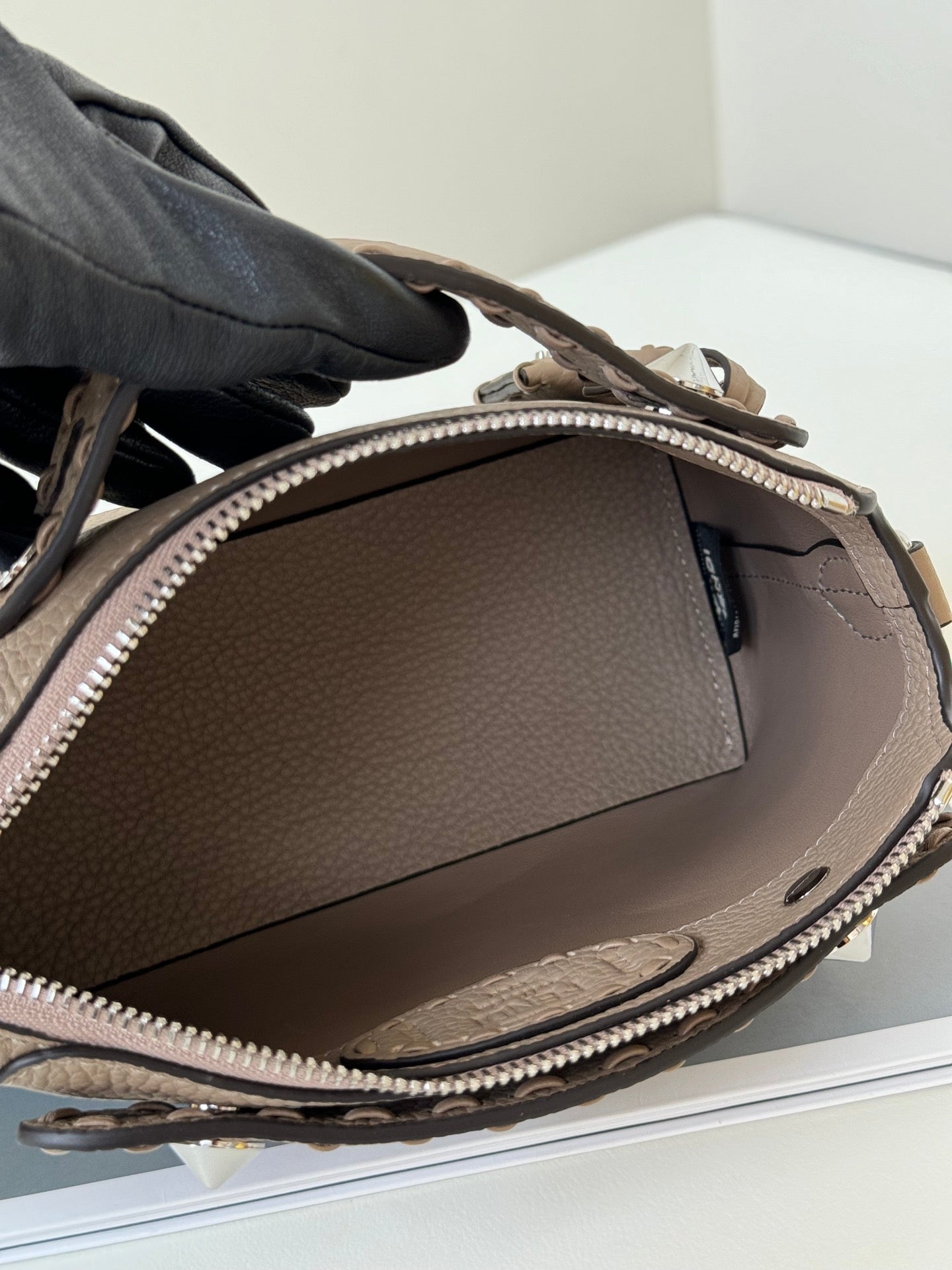 Luxury FendiBY THE WAY SELLERIA MINI 20 IN MEDIUM BROWN GRAINED CALFSKIN