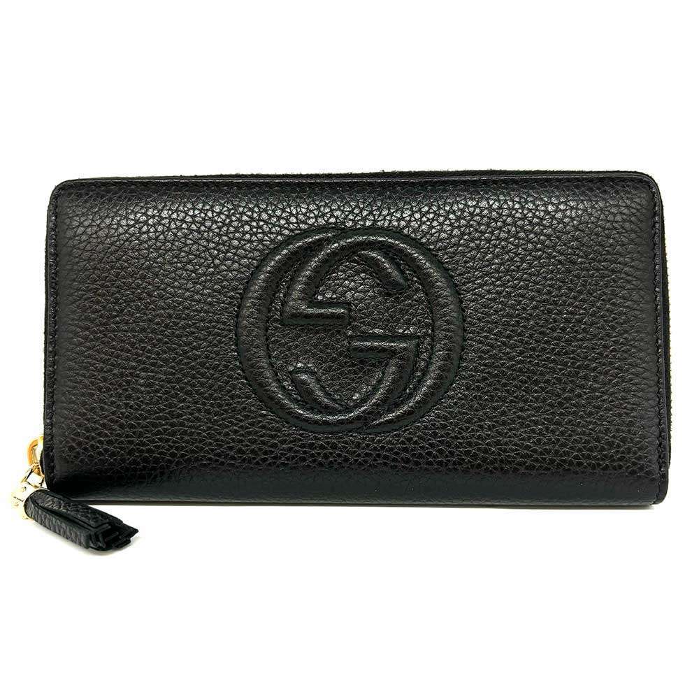 Luxury Gucci Trending 2025 Leather Zip-Around Wallet Soho 598187