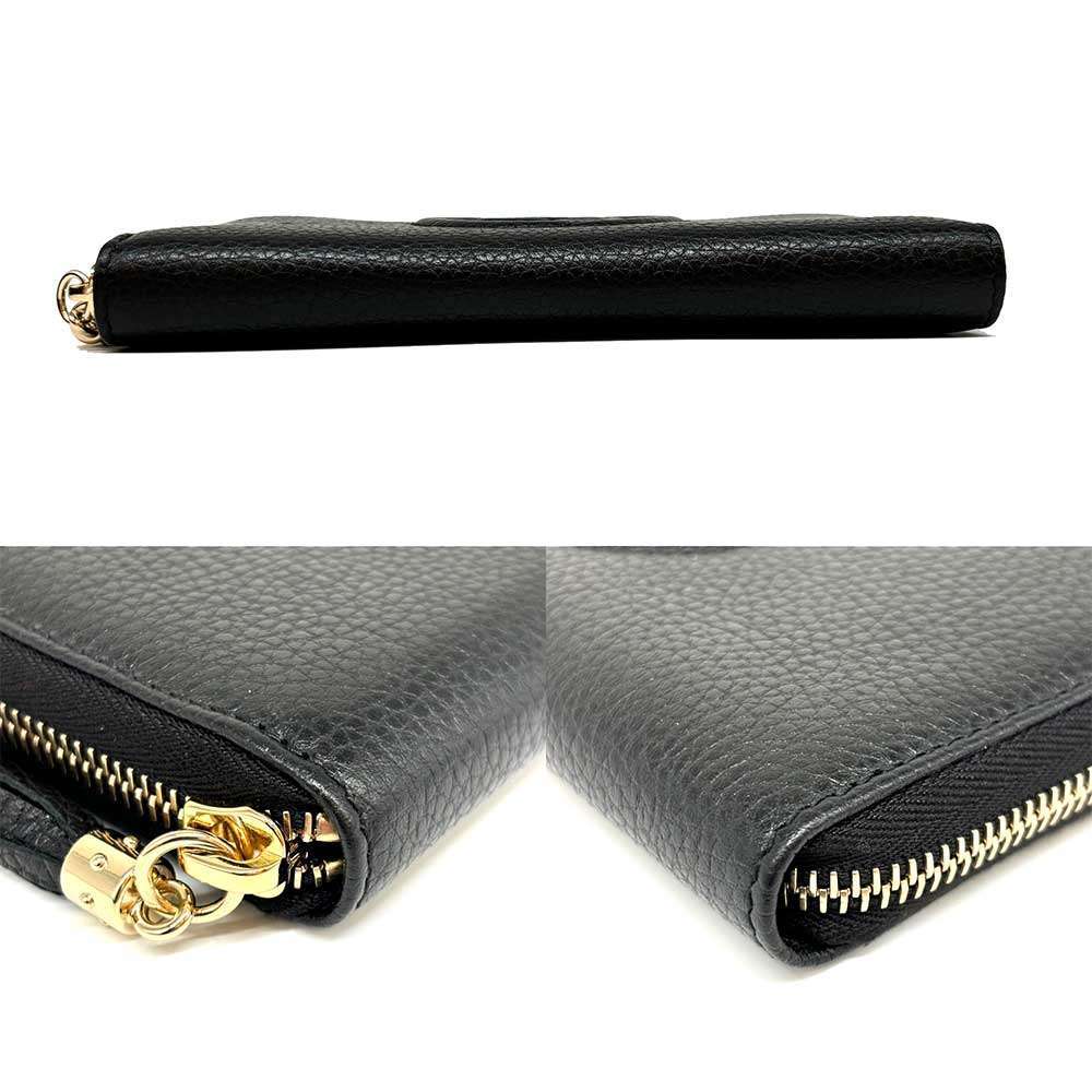 Luxury Gucci Trending 2025 Leather Zip-Around Wallet Soho 598187