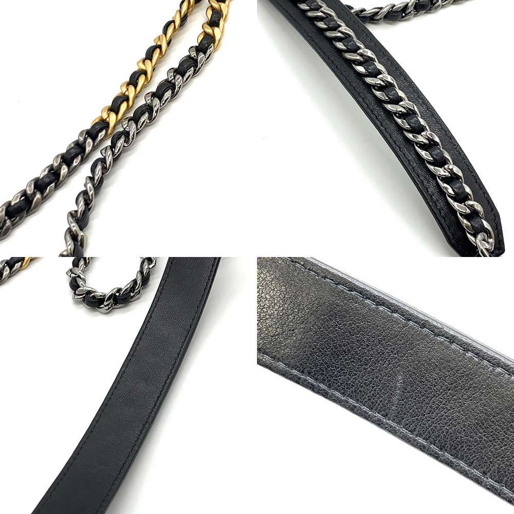 Chanel Lambskin Flap Coin Purse Card Case Black in Great Condition