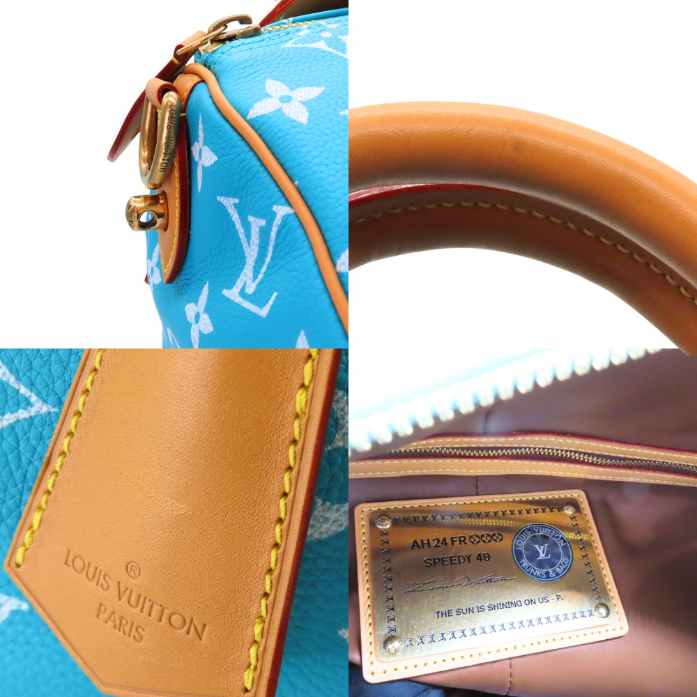 Louis Vuitton Turquoise Speedy 40 Shoulder Bag
